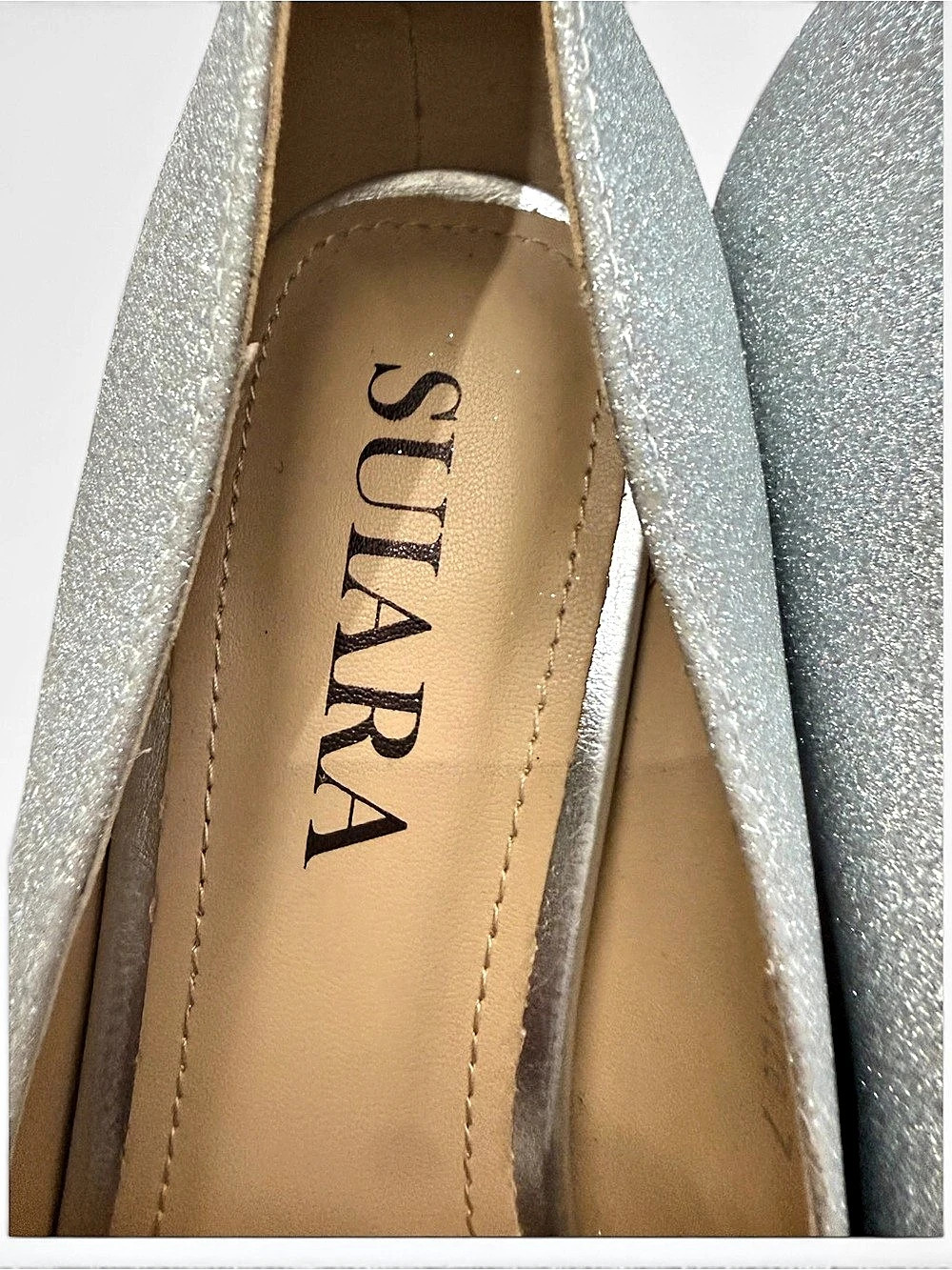 Suiara Crystal Embellished Heels Silver US 7 New - Picture 8 of 8
